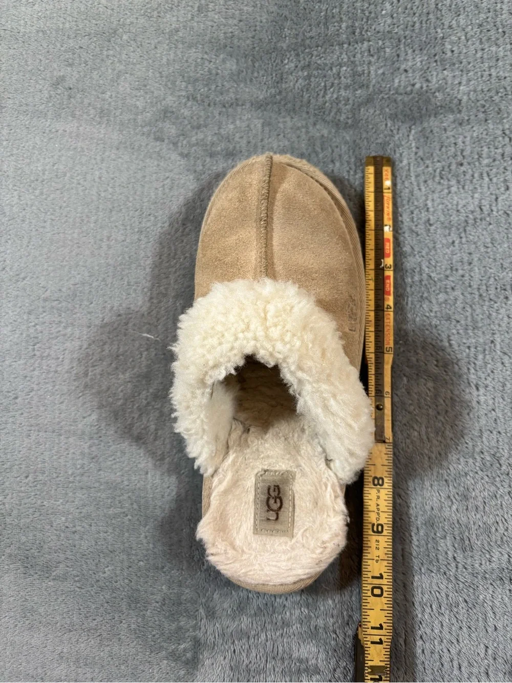 UGG Kids Slip-On Shearling Lined Slippers in Chestnut Tan